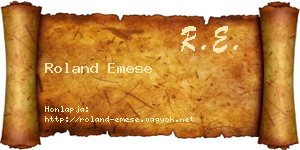 Roland Emese névjegykártya